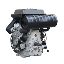 30 hp de tamanho pequeno de ar resfriado a ar-twin motor diesel com grande tanque de combustível